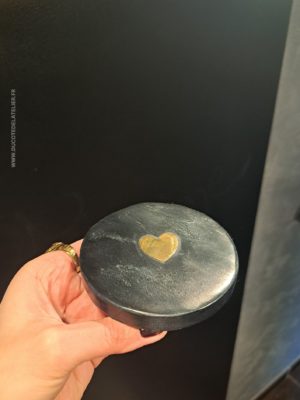 Dessous de bougie ou tasse/verre en marbre noir