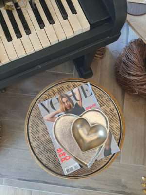 Cœur plateau ou bol argenté