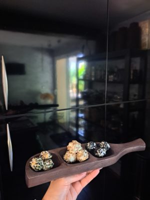 Support en bois pour l' apéritif